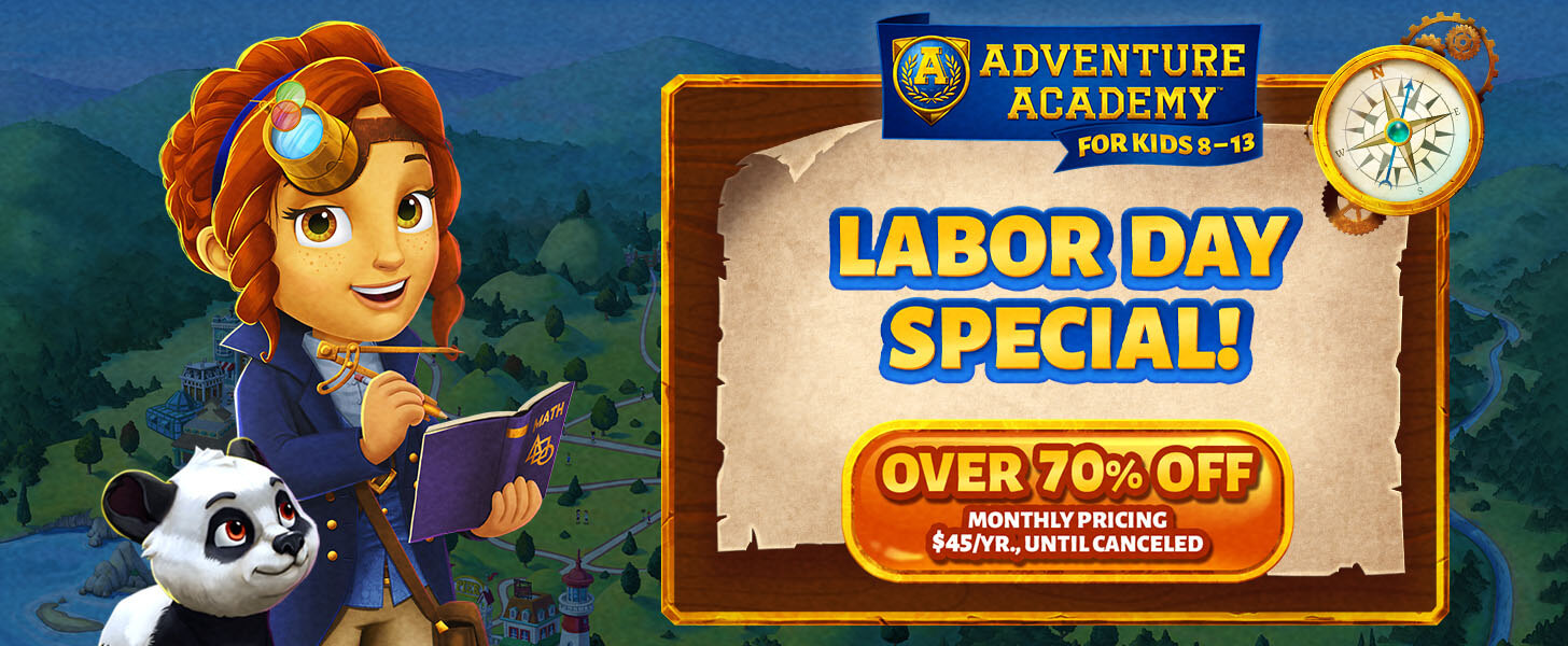 Adventure Academy Labor Day Sale Get 1 Year of Adventure Academy for
