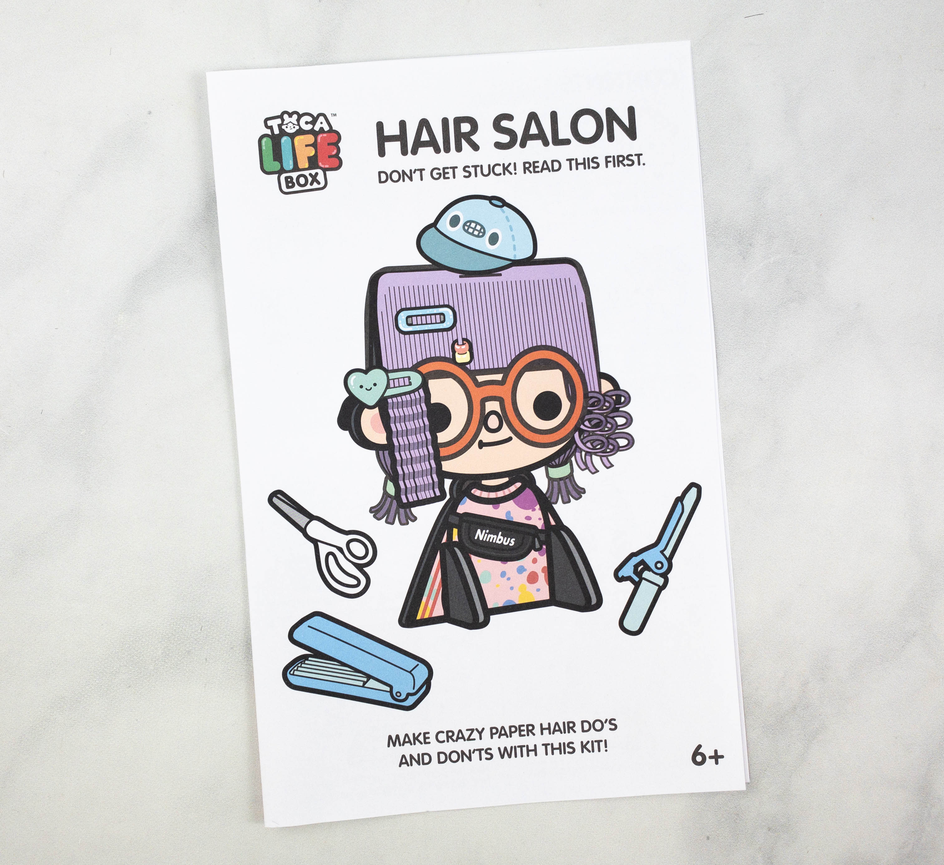 Colored Toca Boca Paper Doll With Different Hairstyle and 