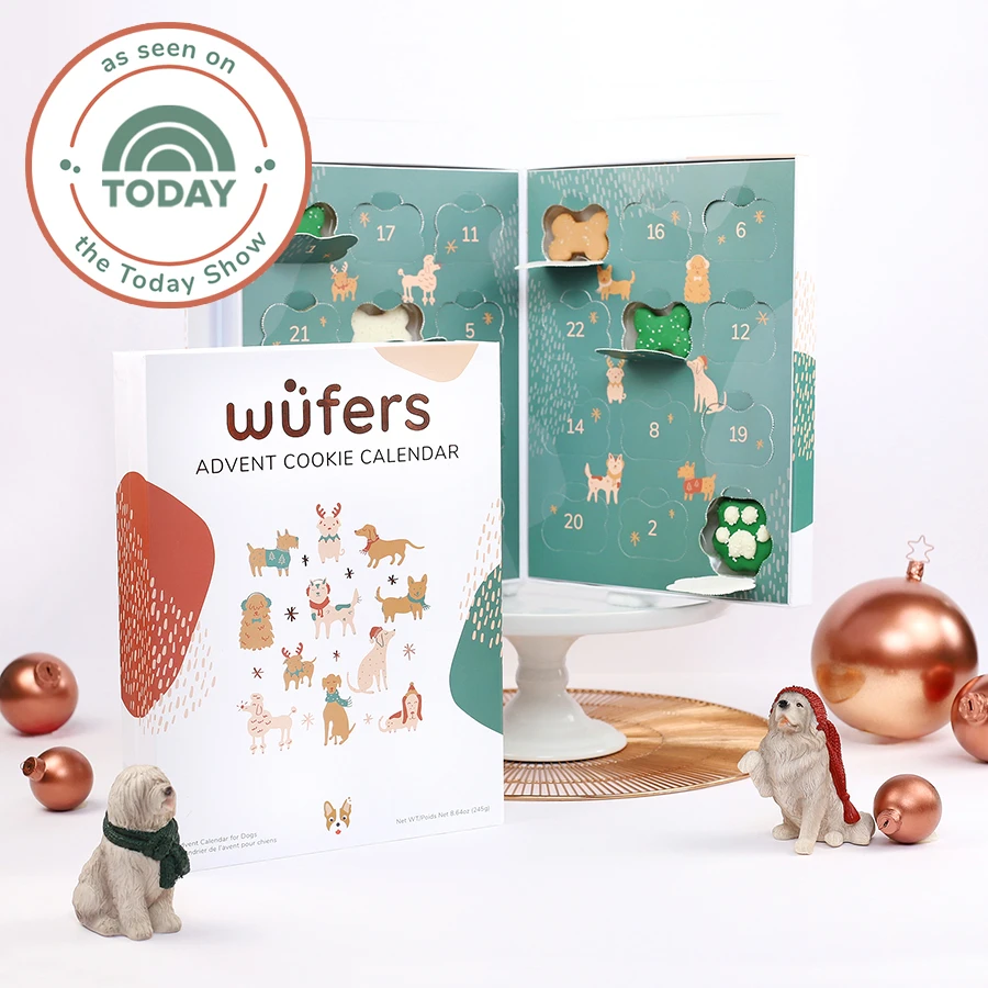 2022 Wufers Dog Cookie Advent Calendar: 24 Delicious Dog Cookies