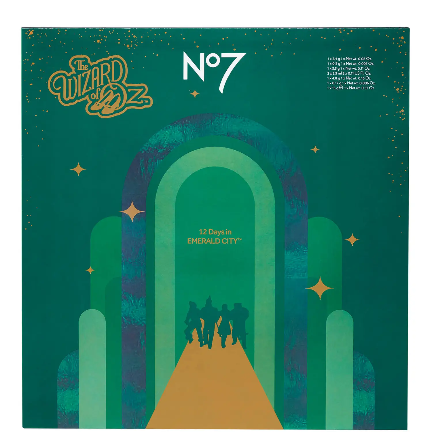 No7 Wizard of Oz Beauty Advent Calendar 2021 12 Days in Emerald City