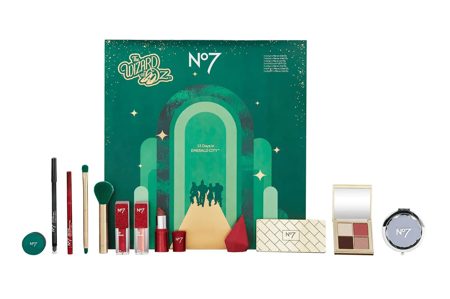 No7 Wizard of Oz Beauty Advent Calendar 2021 12 Days in Emerald City