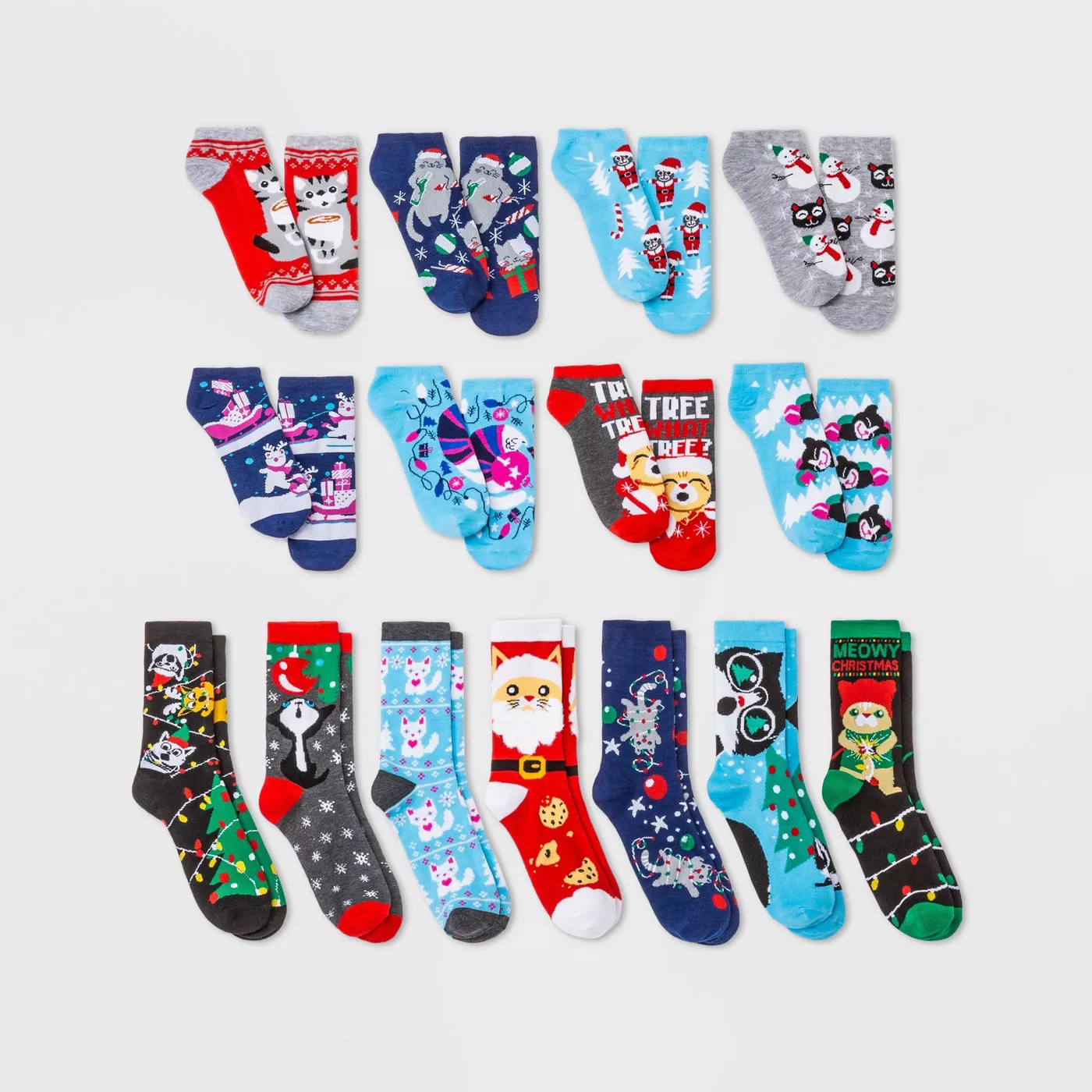 2021 Target Socks Advent Calendars: Holiday Cats & Dogs, Santa, Elves ...