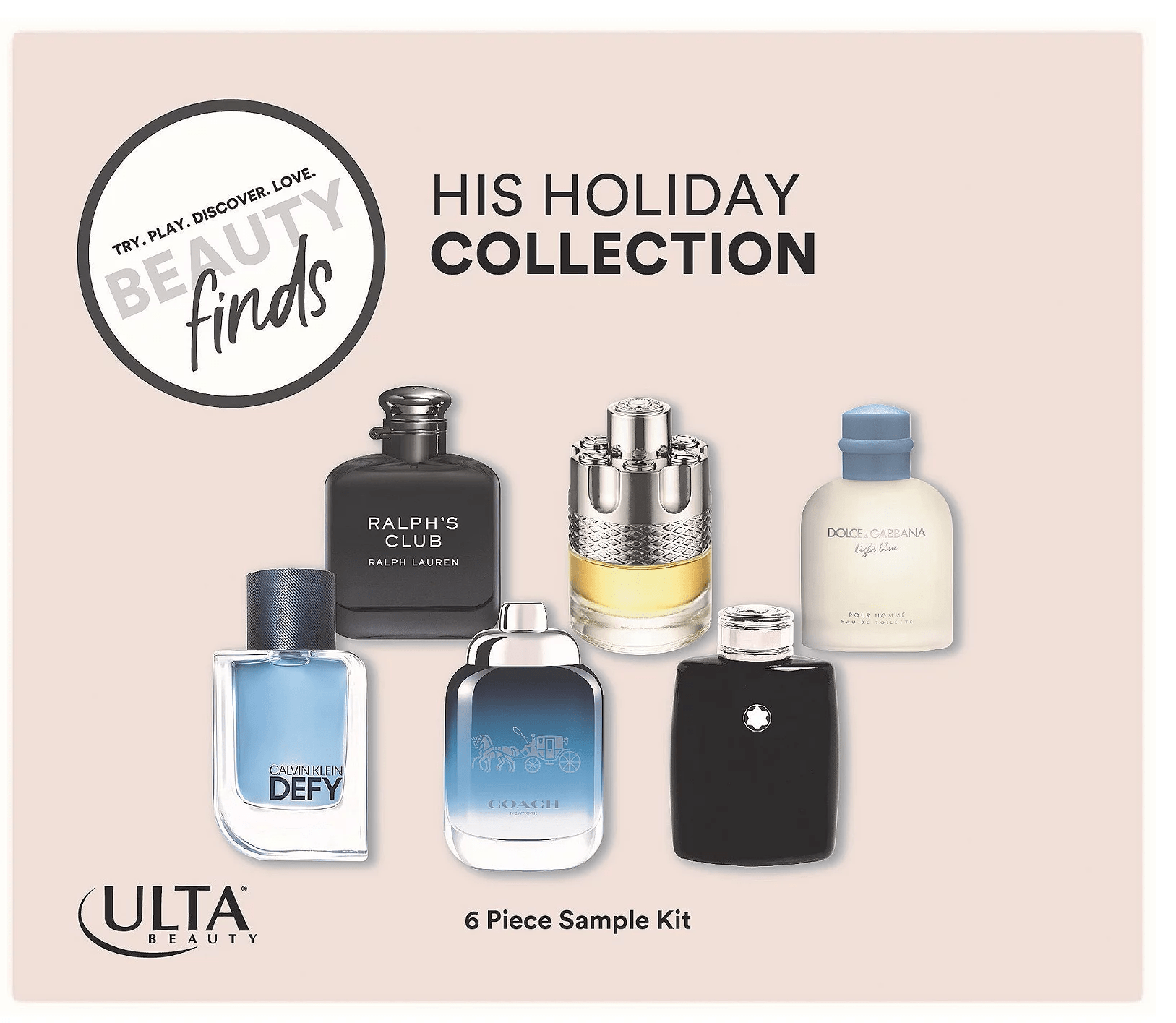 ULTA His Holiday Collection 6 Most Popular Men's Sample Fragrances