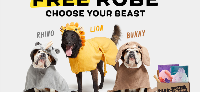 Super Chewer Deal: FREE Dog Bathrobe With First Box of Tough Toys for Dogs!