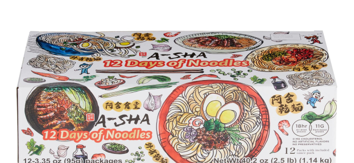 A-Sha Noodles Advent Calendar: 12 Days of Mandarin Style Noodles!