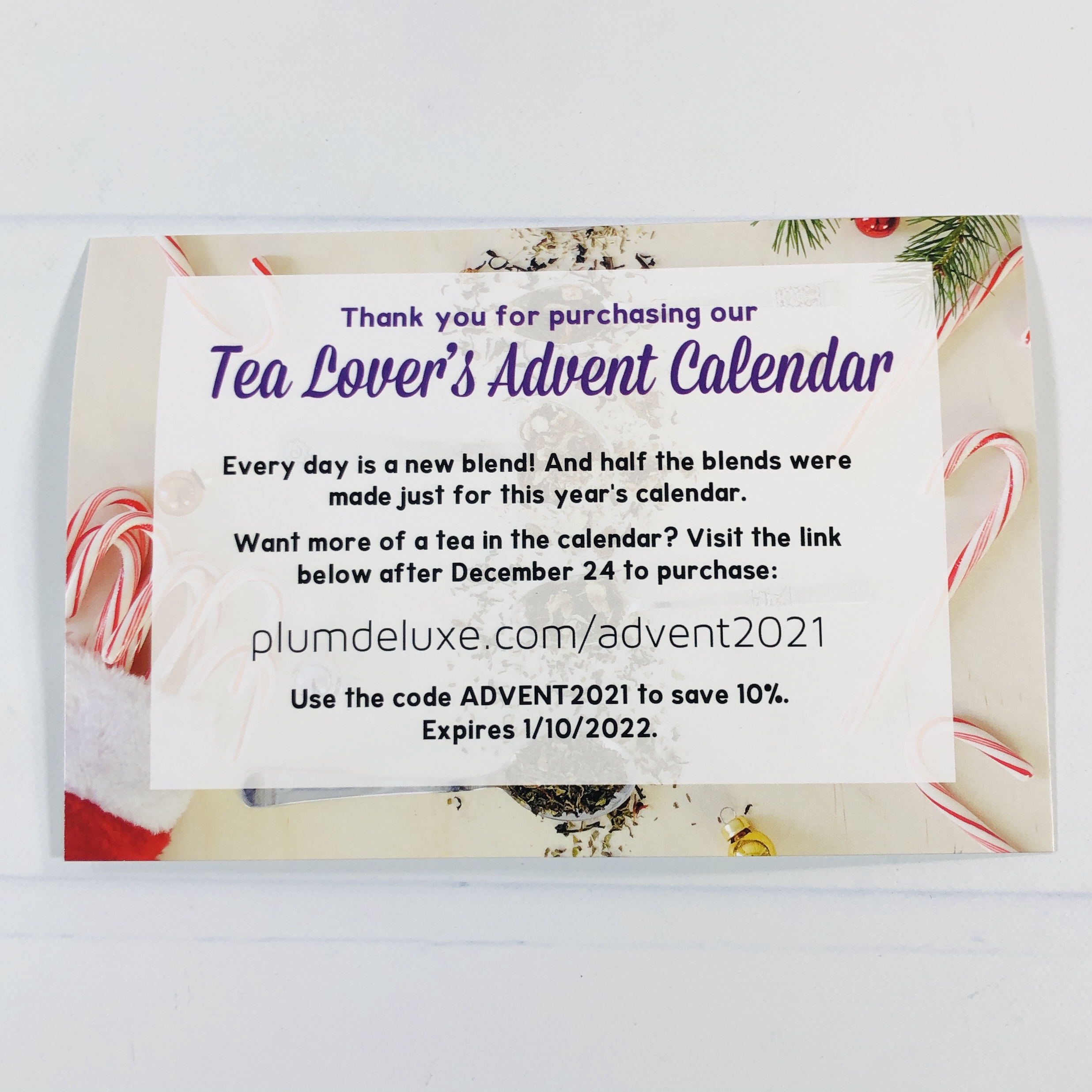 2021 Plum Deluxe Tea Advent Calendar Review! Hello Subscription