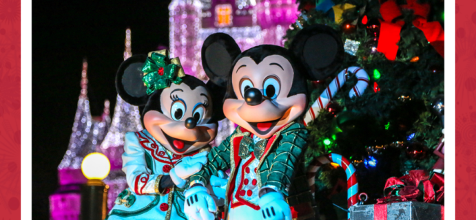 2021 Mickey Monthly Christmas Mystery Boxes: Christmas Loungefly Backpack + Disney Mystery Boxes