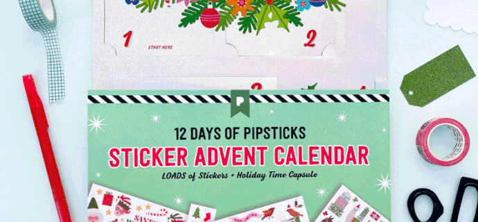 2021 Pipsticks Christmas Advent Calendar: 12 Days of Dreamy Stickers!