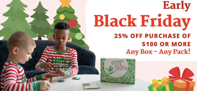Green Kid Crafts Early Black Friday: 25% off $100+