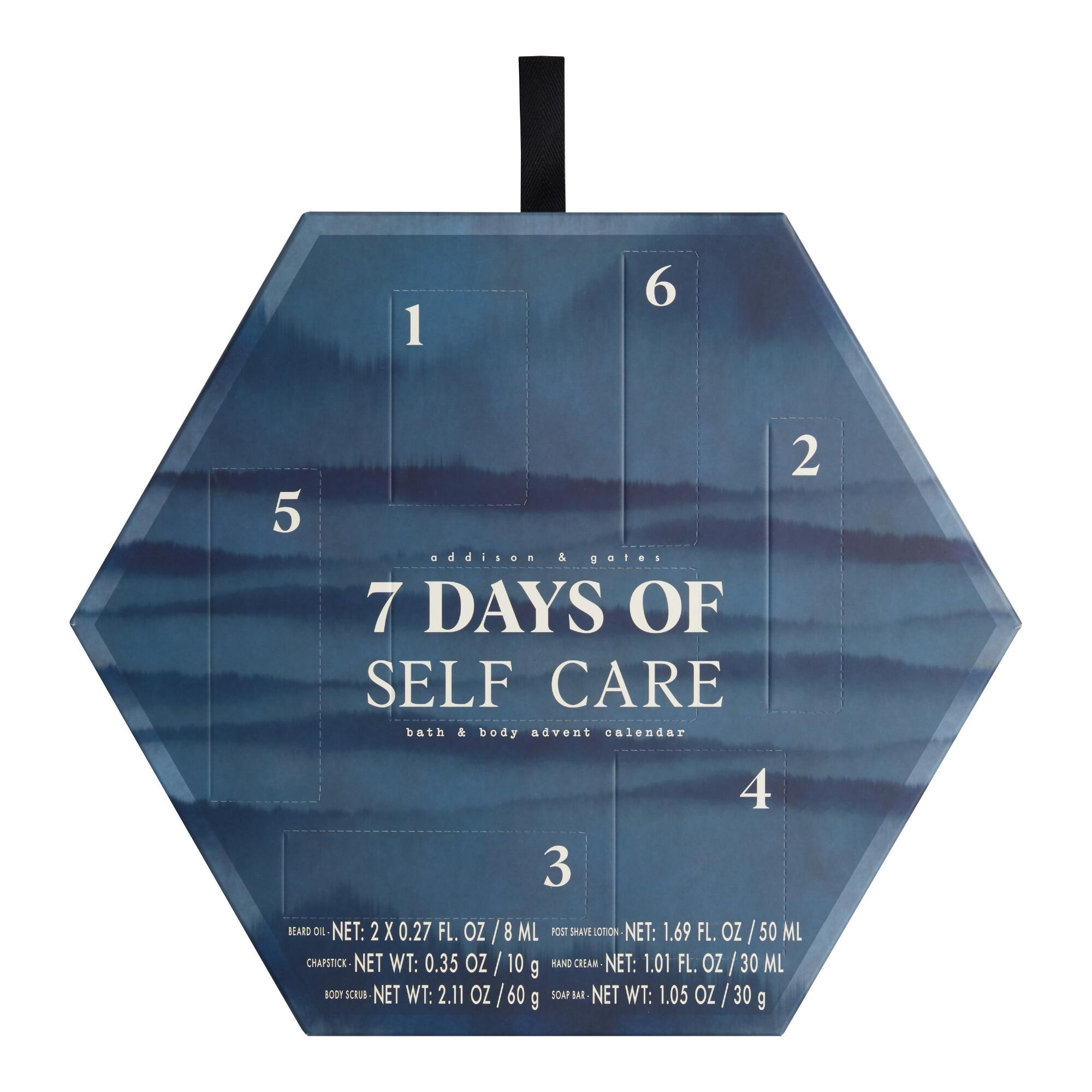 2021 Addison & Gates Men's Grooming Advent Calendar 7 Days of Self