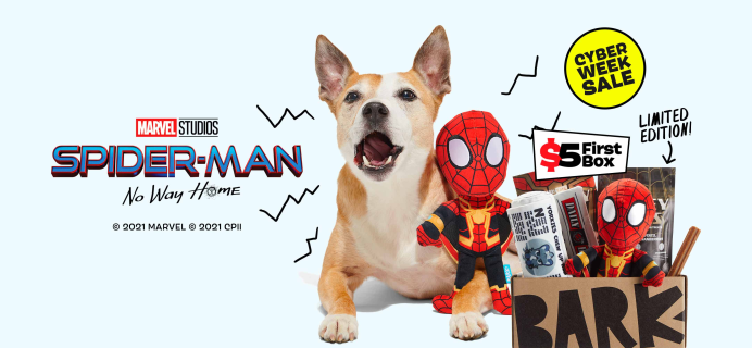 Black Friday BarkBox Deal: First Box $5 + Spider-Man Themed Box!