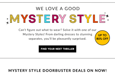 Kiyonna Black Friday Mystery Styles Available Now: $5-$25!