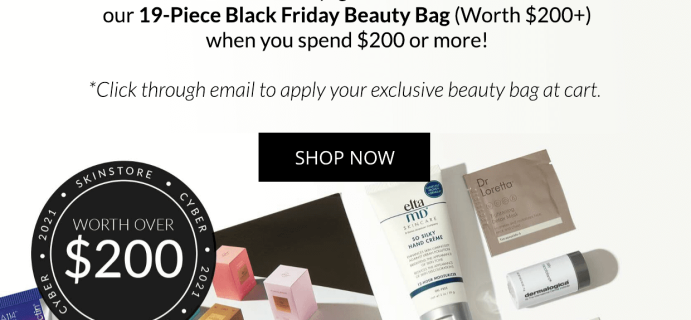 Skinstore Black Friday Deals: FREE $200 Beauty Bag + Save up to 50% OFF!