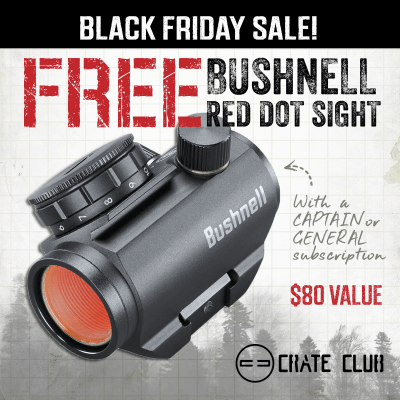 Crate Club Black Friday Deal: Get FREE Bushnell Red Dot Sight With a Captain or General Subscription!