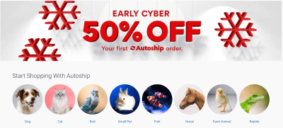 Chewy Cyber Monday Deal: 50% Off Your First Autoship Purchase!