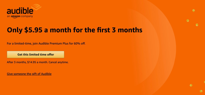 Amazon Audible Black Friday Deal: $5.95 a Month for 3 Months