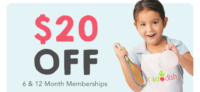 Raddish Kids Cyber Monday Coupon: Save $20 On 6 Month Kids Cooking Club!