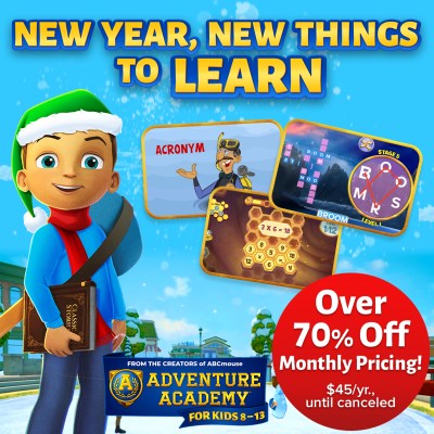 Adventure Academy Holiday Annual Sale: First Year For Just $45 – That’s 70% Off!