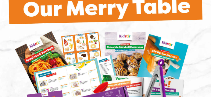 KidStir Kids Cooking Kit December 2021: Our Merry Table!