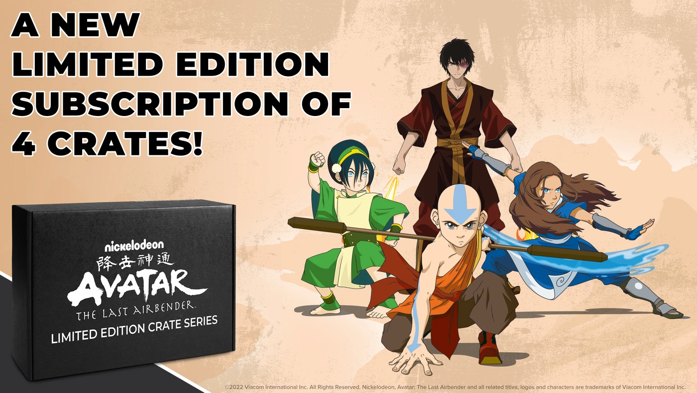 Loot Crate Avatar: The Last Airbender Crate Series - WATER, EARTH, FIRE, &  AIR Limited Edition Crates! - Hello Subscription