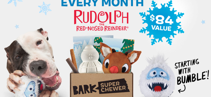 BarkBox Super Chewer Coupon: Get FREE Extra Toy Every Month + Rudolph Themed Box!