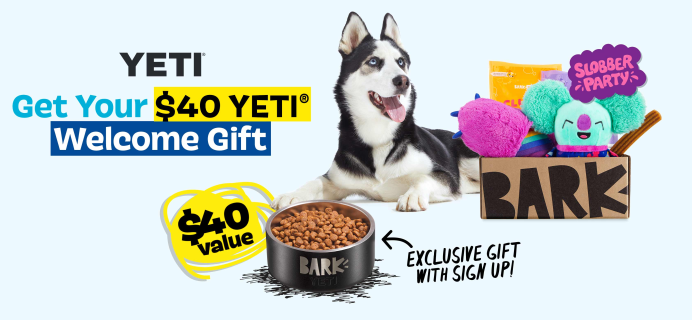 BarkBox Deal: FREE Yeti Dog Bowl With First Box of Toys and Treats for Dogs!