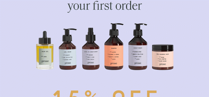 Prose Custom Hair Care Year End Sale: $10 Off Your First Order + 15% Off Subscriptions!