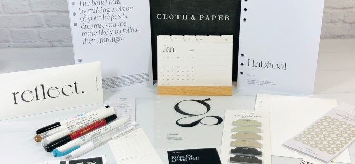 Cloth & Paper December 2021 Review – Desk Calendar, Stickers, Pens, and More!