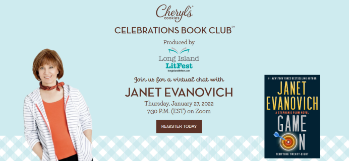 Celebrations Book Club by Cheryl’s Cookies: Janet Evanovich Virtual Chat!