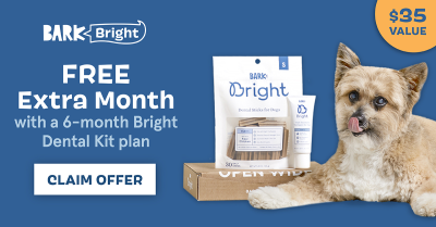 Bark Bright Coupon: FREE Extra Month of Dog Dental Kit!