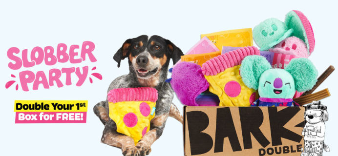 BarkBox Coupon: Double Your First Box for FREE + Slobber Party Themed Box!