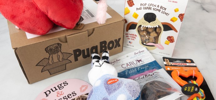 Pug Box February 2022: Valentine-Themed Toys and Treats For Dogs!