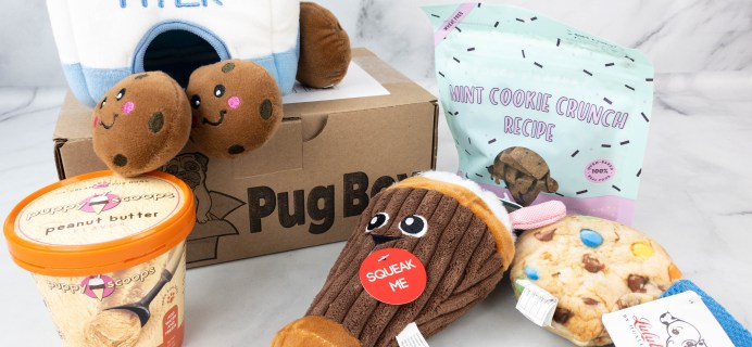 Pug Box January 2022: Dessert-Themed Toys and Treats!
