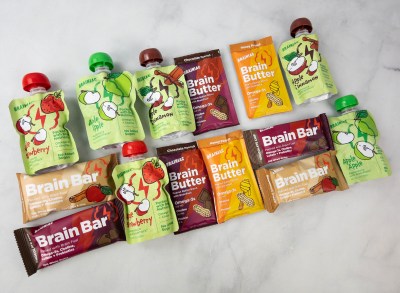 Brainiac Brain-Boosting Snacks Review – Peanut Butter, Snack Bars, and Applesauce!