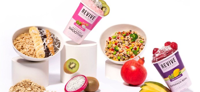 Revive Superfoods Coupon: 55% Off First Box of Super Eats!