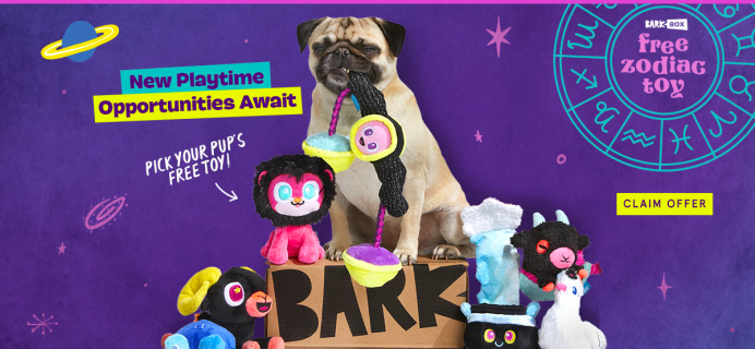 BarkBox & Super Chewer Deal: FREE Zodiac Toy With First Box of Toys and Treats for Dogs!