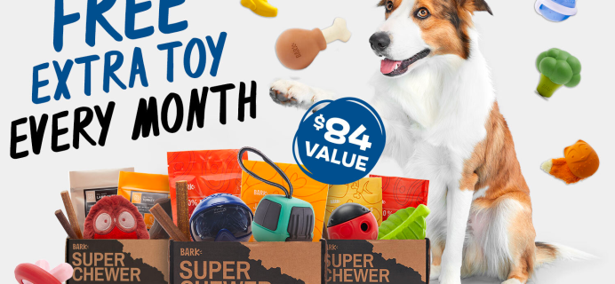 BarkBox & Super Chewer Coupon: FREE Toy in EVERY Box!