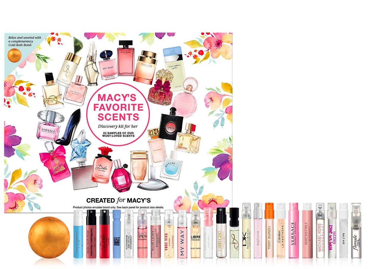 Macy's Favorite Scents Discovery Set For Her: 23 Samples Of Macy's Most  Loved Scents! - Hello Subscription