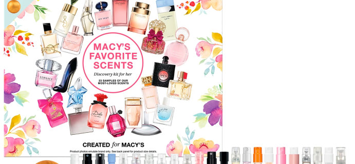 Macy’s Favorite Scents Discovery Set For Her: 23 Samples Of Macy’s Most Loved Scents!