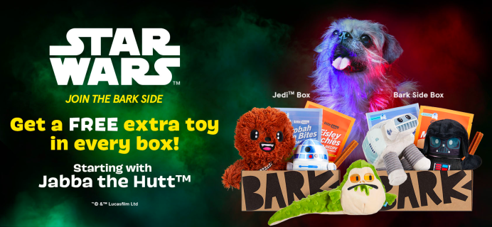 BarkBox & Super Chewer Coupon: FREE Toy in EVERY Box + Star Wars Themed Box!