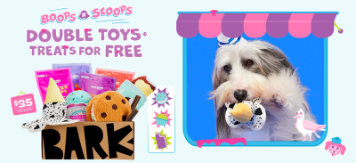 BarkBox & Super Chewer Coupon: Double Your First Box for FREE + Boops N’ Scoops Box!