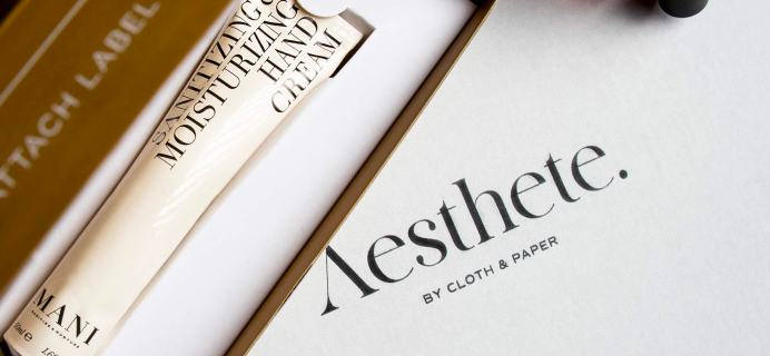 The Aesthete Box by CLOTH & PAPER Summer 2022 Spoilers: esprit d’aventure!