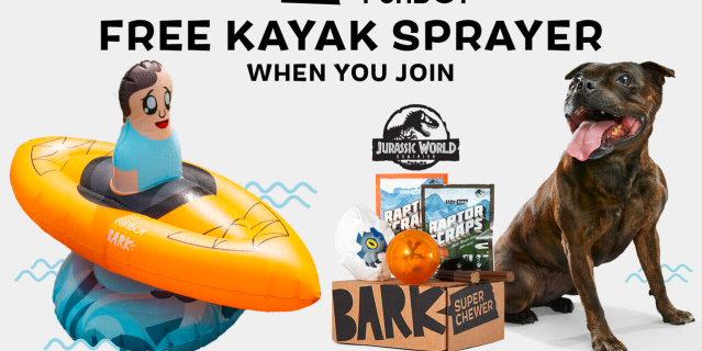 Super Chewer Deal: FREE FUNBOY Kenny the Kayaker Toy With First Box of Toys and Treats for Dogs!
