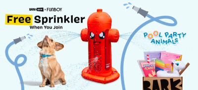 BarkBox Deal: FREE FUNBOY Fire Hydrant Splash Pad With First Box of Toys and Treats for Dogs!