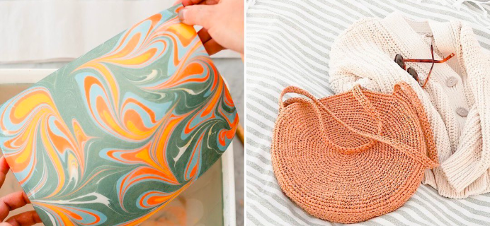 The Crafter’s Box July 2022 Spoilers: Paper Marbling and Tuscany Crochet Bag!