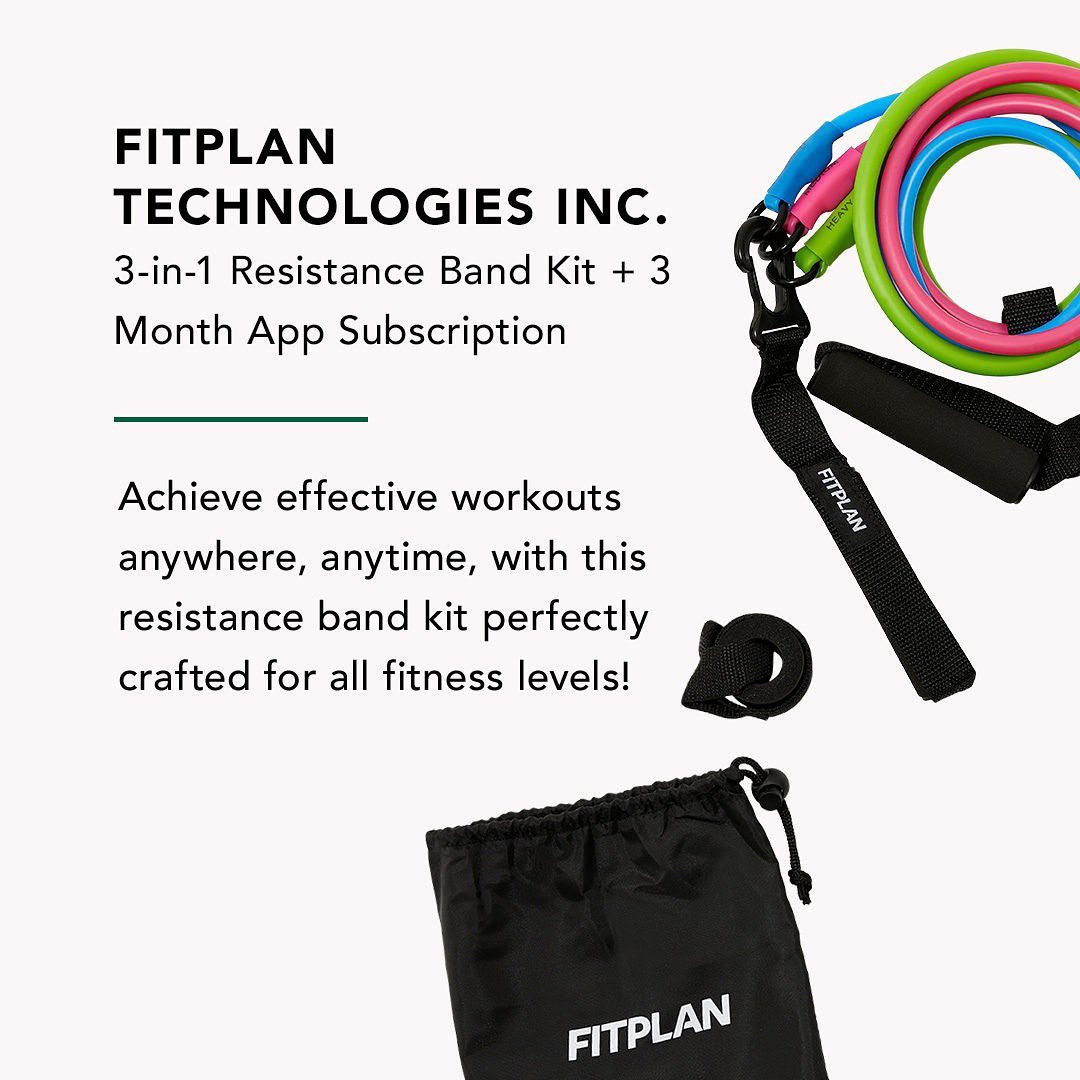 FabFitFun Fall 2022 Spoilers Fitplan 3 in 1 Resistance Band Kit + 3 Month App Subscription