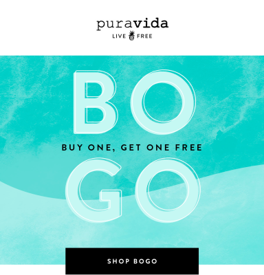 Pura Vida Coupon: Buy One, Get One FREE On Select Shop Orders!