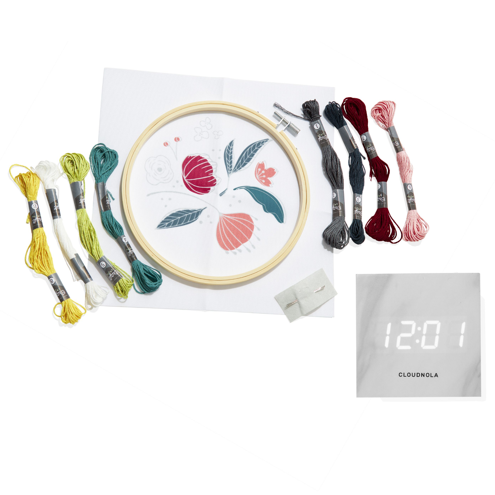 FabFItFun Fall 2022 Spoilers Craft Crush Embroidery Kit & Cloudnola Block Clock