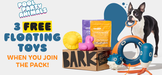 Super Chewer Deal: FREE Floating Toys With First Box of Toys and Treats for Dogs!