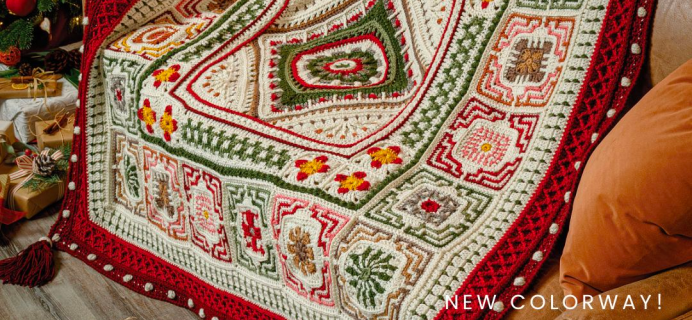 New Annie’s Moroccan Tile Crochet Afghan Club Colorway Is Here + 50% Off Coupon!